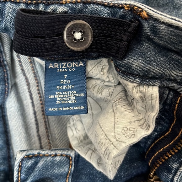 Arizona Jean Co - Girls Skinny Jeans - Size 7 - Picture 4 of 5